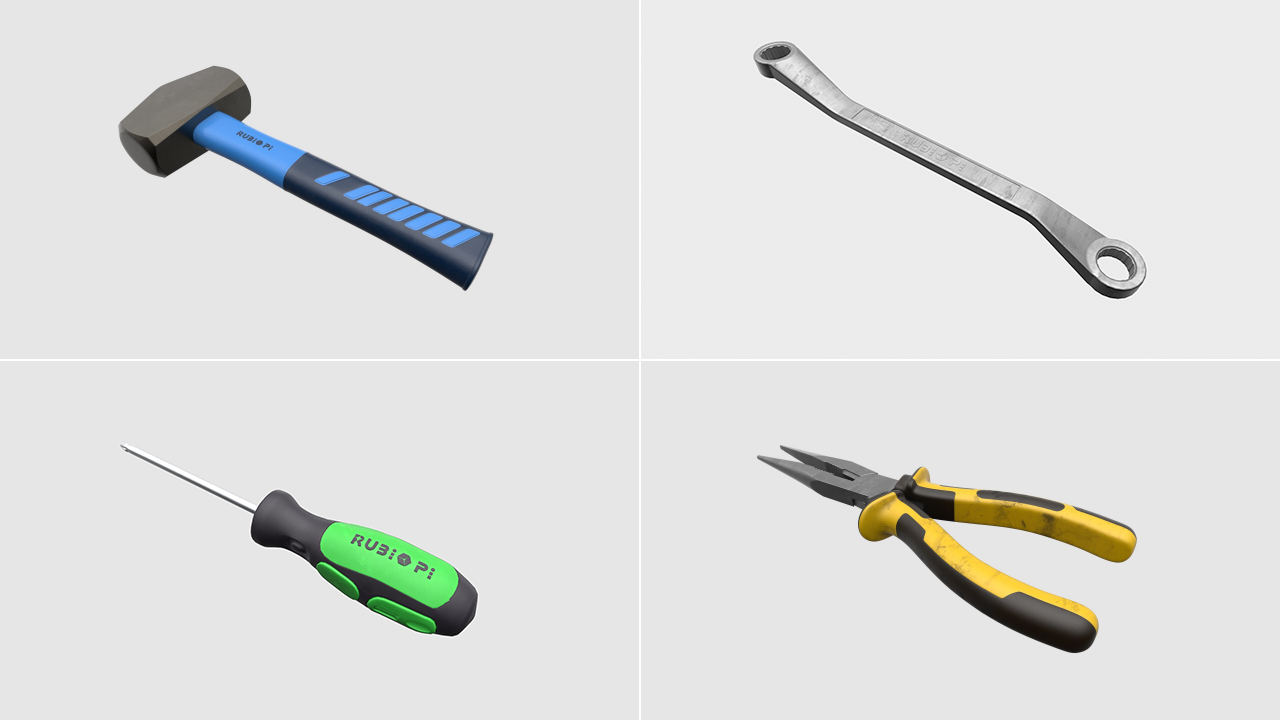 A group of tools on a white background
AI-generated content may be incorrect.